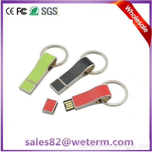 China OEM Manufacturer Good Quality Metal & Leather U Disk Thumb Drive